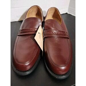 NEW Leather Classics Goodyear Dress Slip On Loafers Red Brown 8.5 3E USA Made